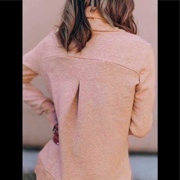 High Neck Loose TurtleNeck Loose Rib Knit Cuffs & Trim Slit Side Soft SweatShirt - Picture 6 of 8